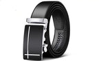 Elynico Men's Automatic Buckle Belt – Genuine Leather, High-Quality Casual Strap