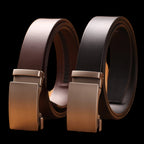 Elynico Formal Men’s Leather Belt – Genuine Cowhide with Automatic Buckle