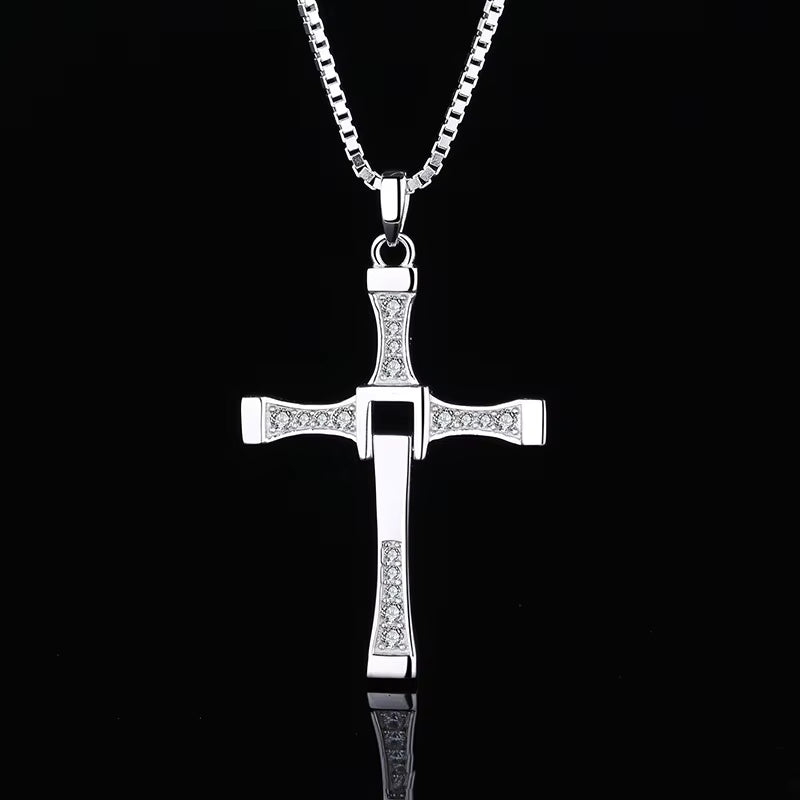 Elynico Fast & Furious Zircon Cross Necklace