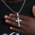 Elynico S925 Iced Out Cross Pendant – Unisex Gold & Silver Edition
