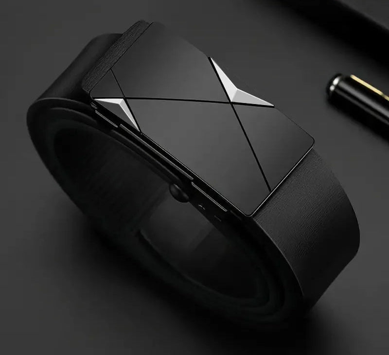 Elynico Auto-Lock Leather Belt — Minimalist Look, Maximum Comfort