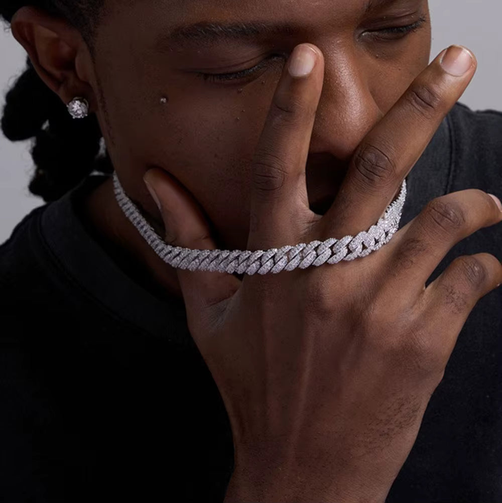 Elynico 10mm Iced Cuban Chain – Hip Hop Luxury Chain for Men & Women