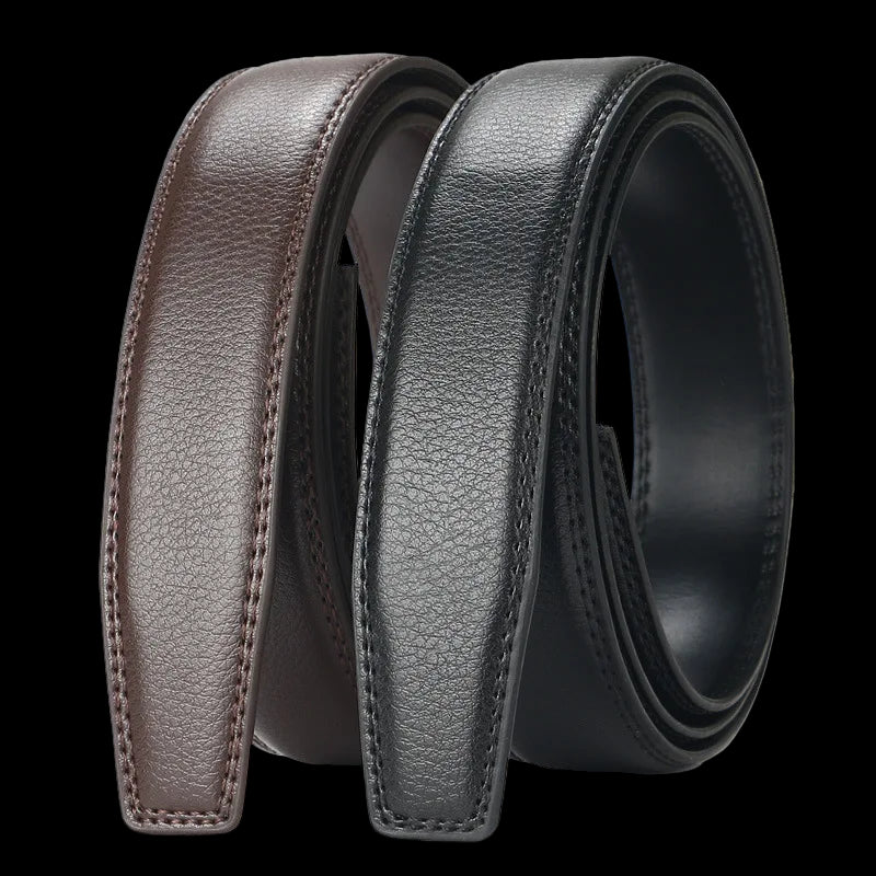 Elynico Men's Casual Leather Belt – Automatic Buckle, Adjustable Fit