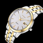 Elynico™ Luxury Diamond Quartz Watch – Steel Edition