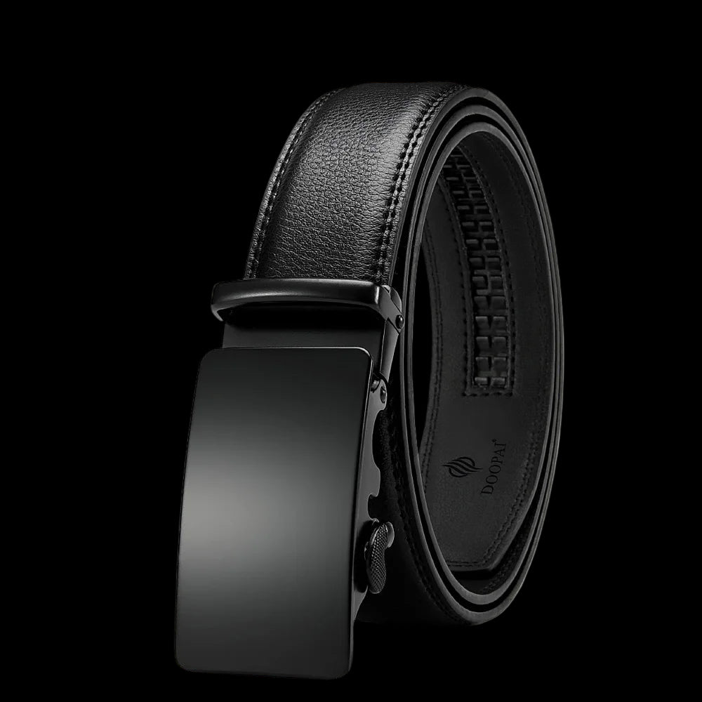 Elynico Men’s Business Leather Belt – Elegant Automatic Alloy Buckle