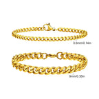 Elynico 2PCS Men's Chain Set – Premium Twist Rope & Cuban Link Designs