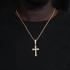Elynico S925 Iced Out Cross Pendant – Unisex Gold & Silver Edition