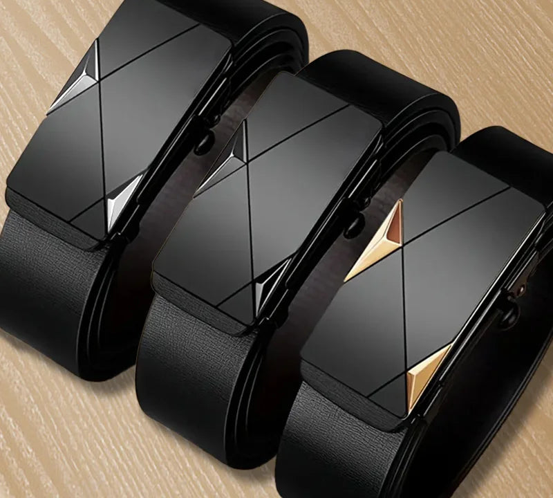 Elynico Auto-Lock Leather Belt — Minimalist Look, Maximum Comfort