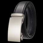 Elynico Men's Casual Leather Belt – Automatic Buckle, Adjustable Fit