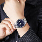 Elynico™ Luxury Diamond Quartz Watch – Steel Edition