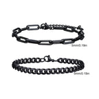 Elynico 2PCS Men's Chain Set – Premium Twist Rope & Cuban Link Designs