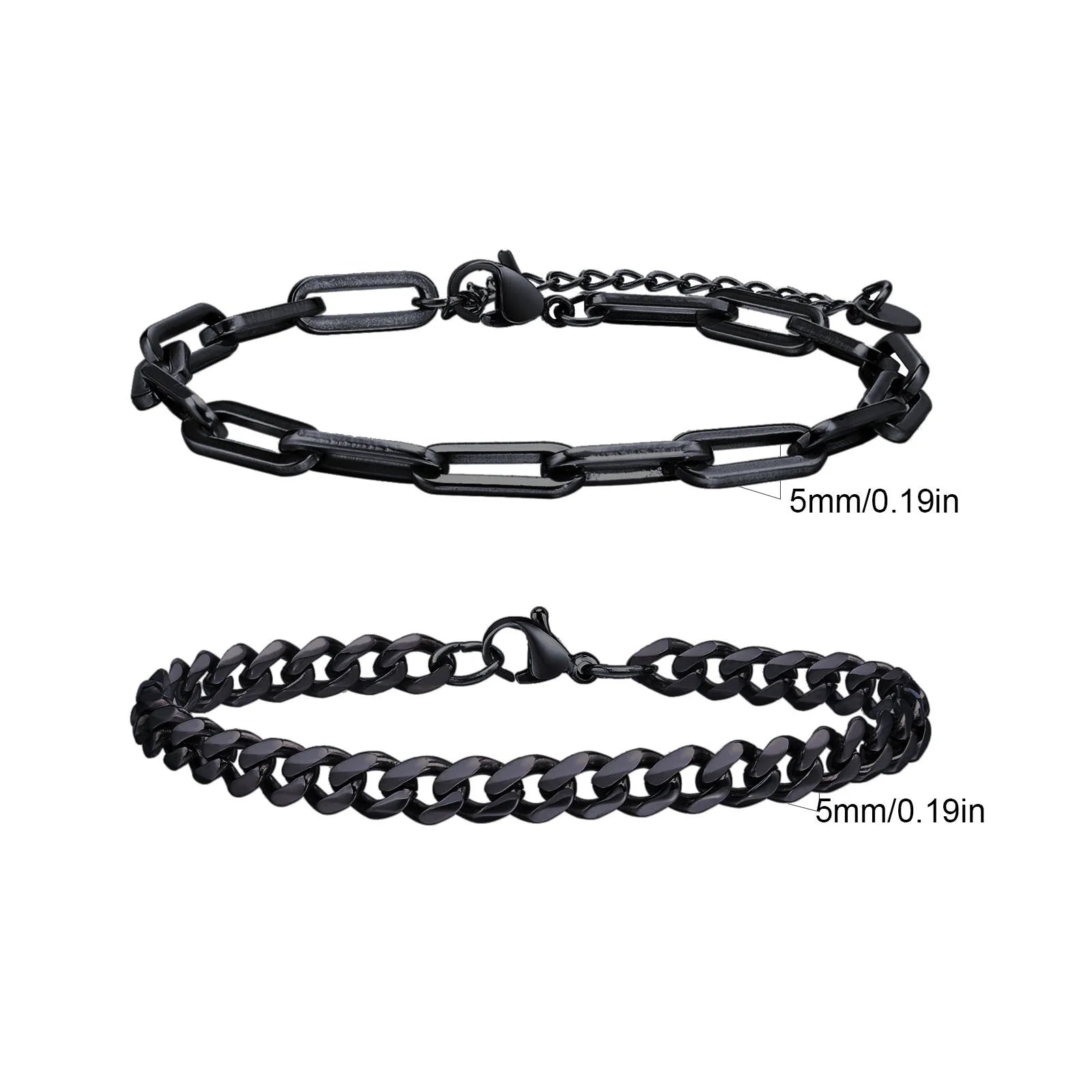 Elynico 2PCS Men's Chain Set – Premium Twist Rope & Cuban Link Designs