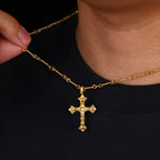 Elynico S925 Iced Out Cross Pendant – Unisex Gold & Silver Edition
