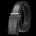 Elynico Men’s Classic Leather Belt – Designer Style with Alloy Auto Buckle