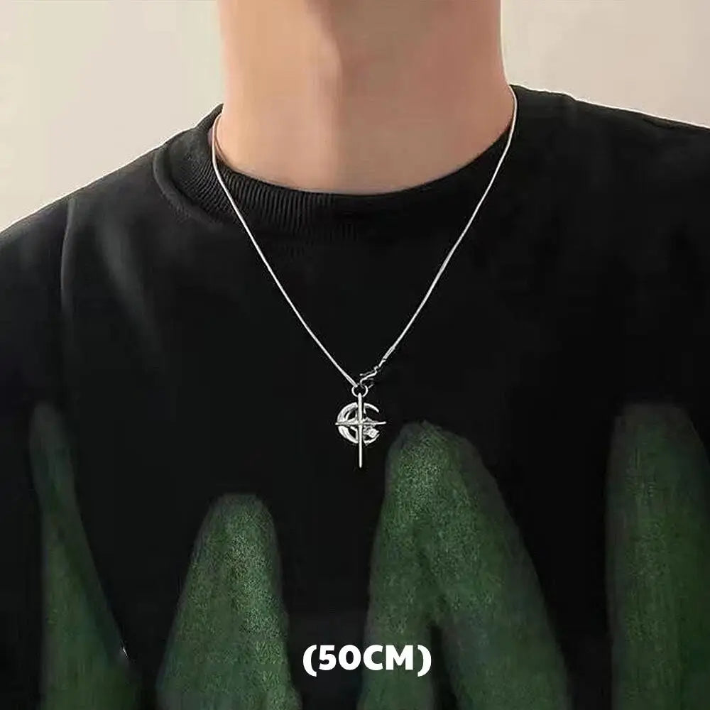 Colar Elynico Star Double Layer – Aço Titanizado, Dupla Camada, Estilo Hip-Hop Unissex