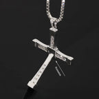Elynico Fast & Furious Zircon Cross Necklace