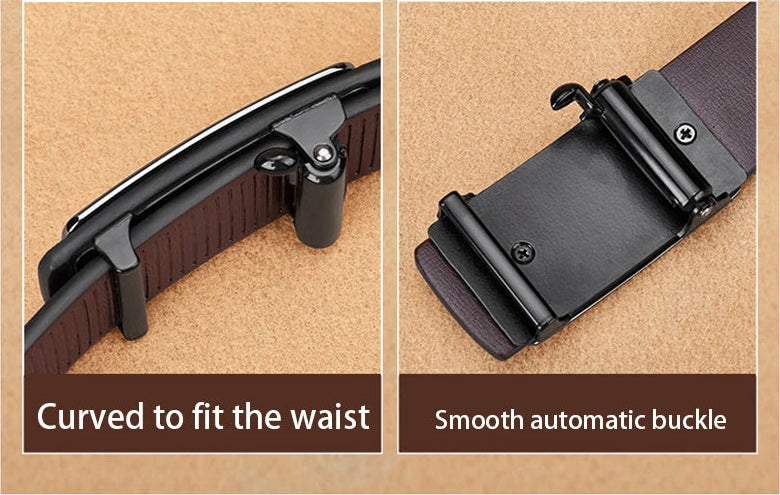 Elynico Auto-Lock Leather Belt — Minimalist Look, Maximum Comfort