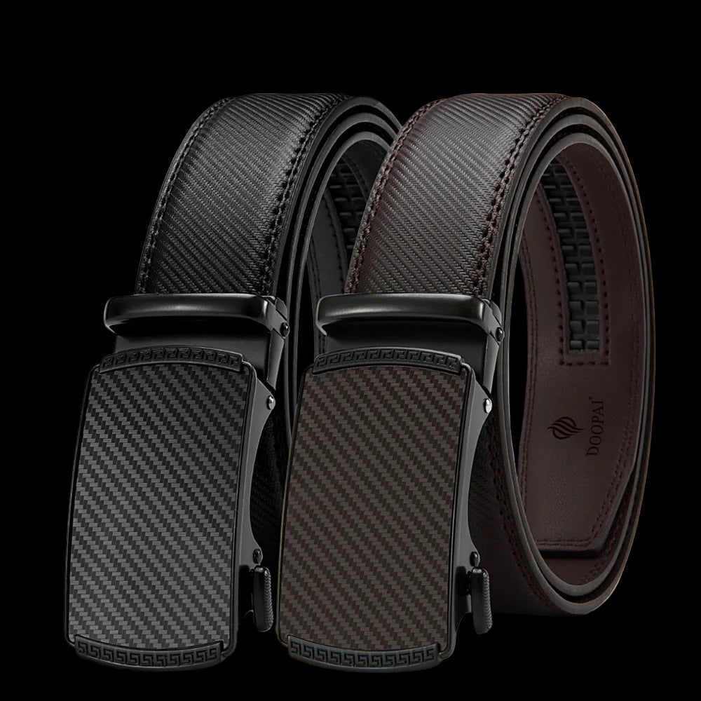 Elynico Men’s Business Leather Belt – Elegant Automatic Alloy Buckle