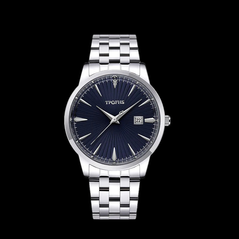 Elynico™ Luxury Diamond Quartz Watch – Steel Edition