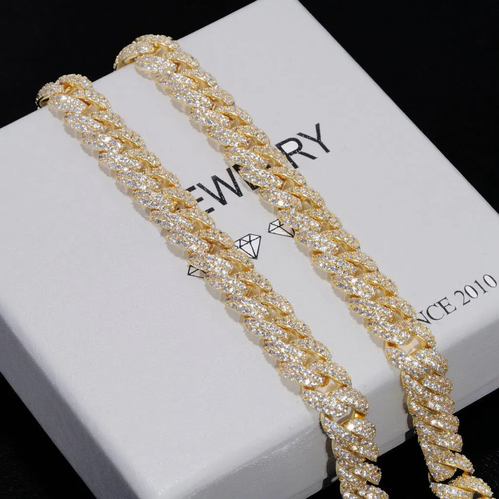 Elynico 10mm Iced Cuban Chain – Hip Hop Luxury Chain for Men & Women