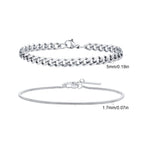 Elynico 2PCS Men's Chain Set – Premium Twist Rope & Cuban Link Designs